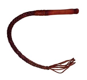 Professional Short Braided Whip Chinese Style Riding Crop; Red(70 cm)