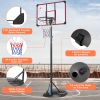 Portable Basketball Hoop System Stand Height Adjustable 7.5ft - 9.2ft with 32 Inch Backboard and Wheels for Youth Adults Indoor Outdoor Basketball Goa