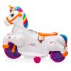 Unicorn Kids Ride On Toy, Electric Rocking Horse Car w/ Music, Accelerator Pedal, 3-6 Years Old, Girl Gift