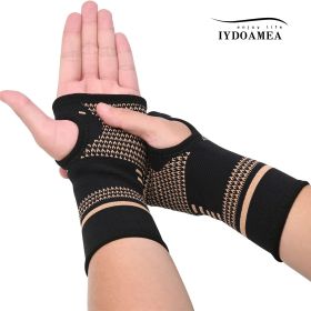 1pair Unisex Copper Fiber Wrist Compression Sleeves; Comfortable And Breathable For Arthritis; Tendonitis; Sprains; Workout; Carpal Tunnel; Wrist Supp (size: L)