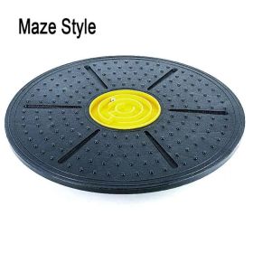 Yoga Balance Board Disc Stability Round Plates Exercise Trainer For Fitness Sports Waist Wriggling Fitness Balance Board-C; Exercise Equipment For Wei (Color: yellow)