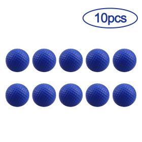 10Pcs Golf Balls PU Foam Elastic Indoor Outdoor Golf Practice Driving Range Children Putting Golf Supplies (Ships From: CN, Color: Blue)