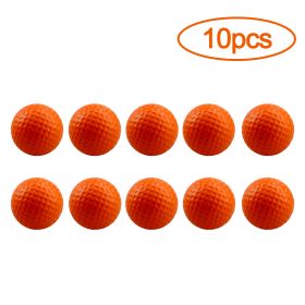 10Pcs Golf Balls PU Foam Elastic Indoor Outdoor Golf Practice Driving Range Children Putting Golf Supplies (Ships From: CN, Color: Orange)