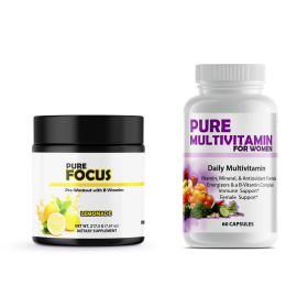 Energy Bundle Pre-Workout and Multi-Vitamins (Multi-Vitamins: Pure Multivitamins Womens, Pre-Workout: Pure Focus)