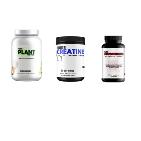 Anabolic Bundle Protein, Creatine Testosterone Booster (Creatine and Testosteron: Creatine and Testosterone, Protein: Pure Plant Protein Vanilla)