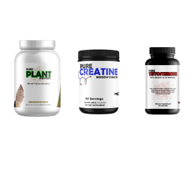 Anabolic Bundle Protein, Creatine Testosterone Booster (Creatine and Testosteron: Creatine and Testosterone, Protein: Pure Plant Protein Chocolate)