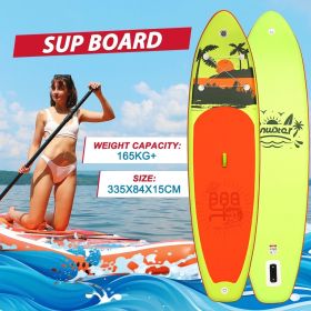 11"×33"×5.9" Inflatable Ultra-Light Stand Up Paddle Board (Color: yellow)