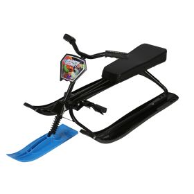 Snow Racer Sled Winter Sport Ski Sled Slider Board with Steering Wheel and Twin Brakes (SKU: KM3760)